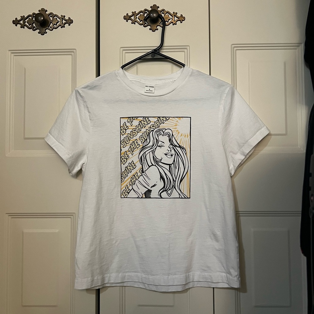 RE/DONE white graphic tee size M